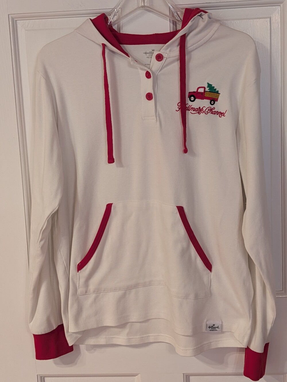 Hallmark Channel Movie Watching Lightweight Hoodie Size L 🎄♥️💚